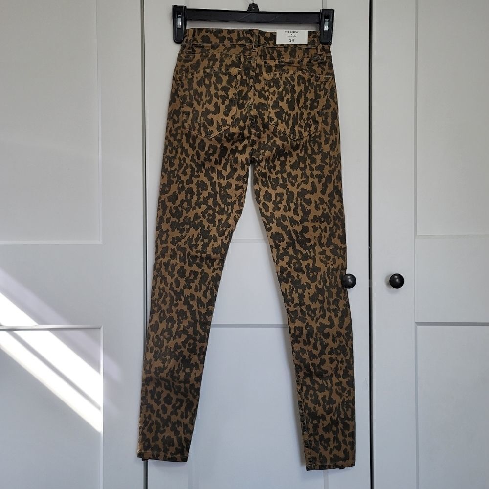 Zara zw animal print skinny jeans with velvet band - Picture 6 of 9
